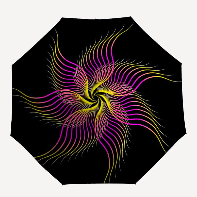 

1pc Abstract Artwork Umbrella - Portable Home Essential, Durable Iron Frame with Rod Structure, Fashion Lovers y250910124
