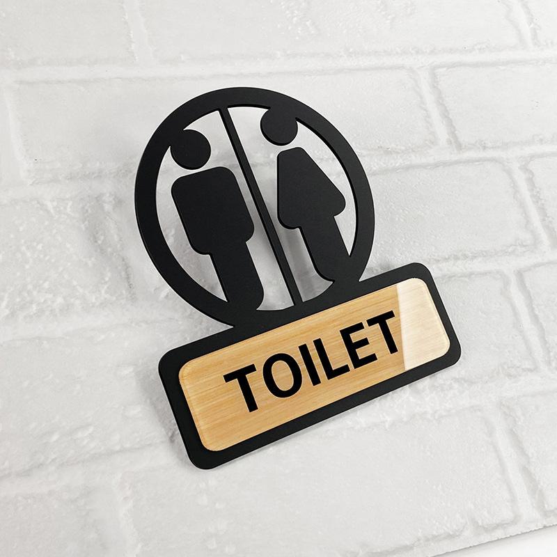 Záchodová cedule Koupelna WC Připomínková cedule Závěsná plaketa Pro podnikání Firma Kancelář Veřejné Dveře Zeď