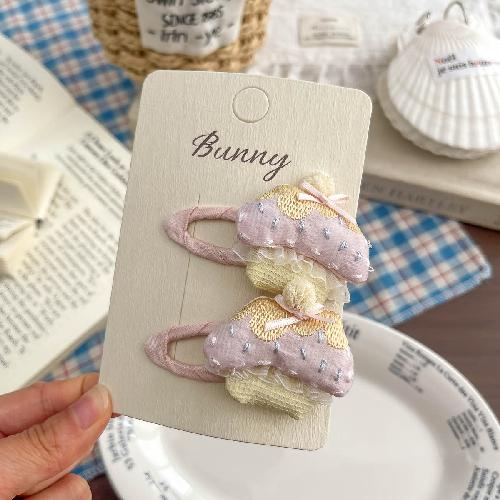 Wool Felt Cartoon Bread Slices Biscuits BB Clip Cute Bangs Side Clip Hairpin Funny Hair Clip Children's Hair Accessories
