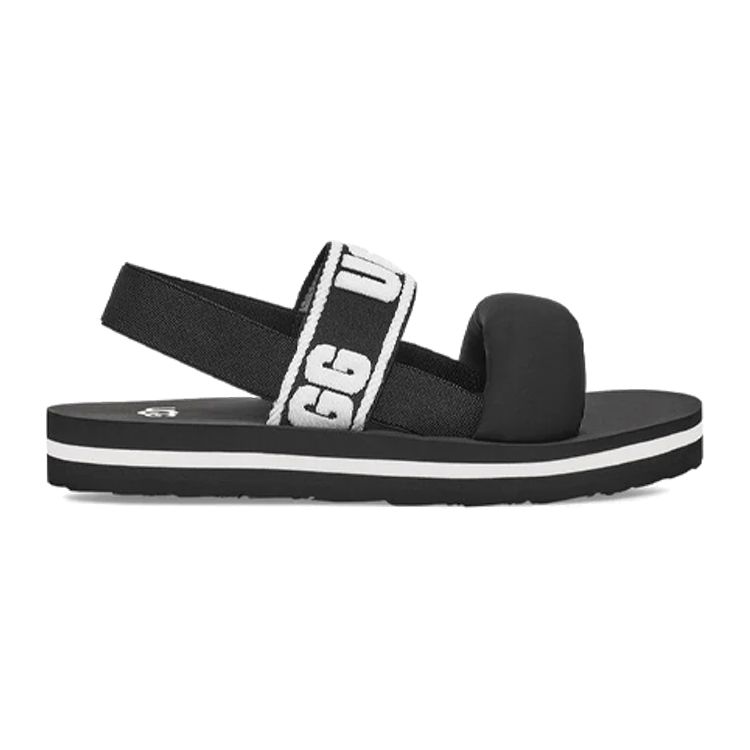UGG Zuma Sling Slide Black White (Kids) Kids Sneakers 1112973K-BLK