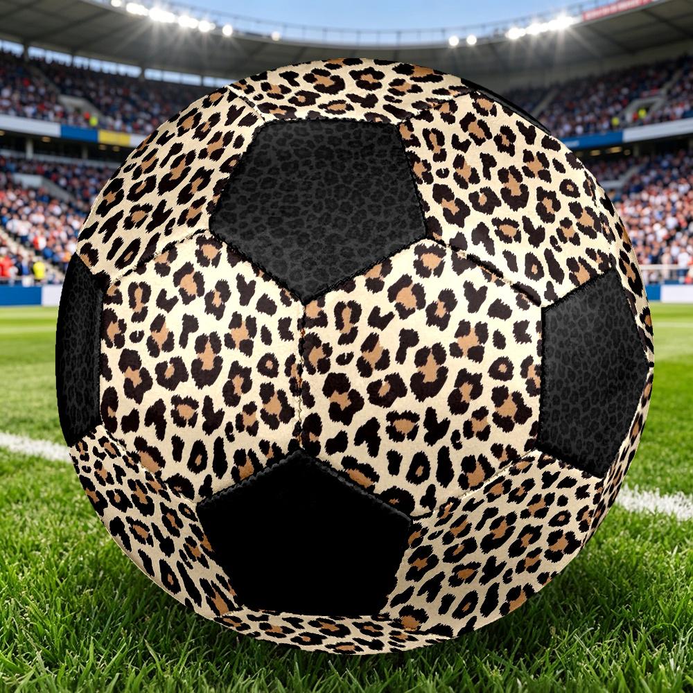 1pc Leopard Print Fashion Outdoor Sports Football, Size 5, Comfortable And Durable Feel, Ideal Gift for Christmas/Birthday Yy10