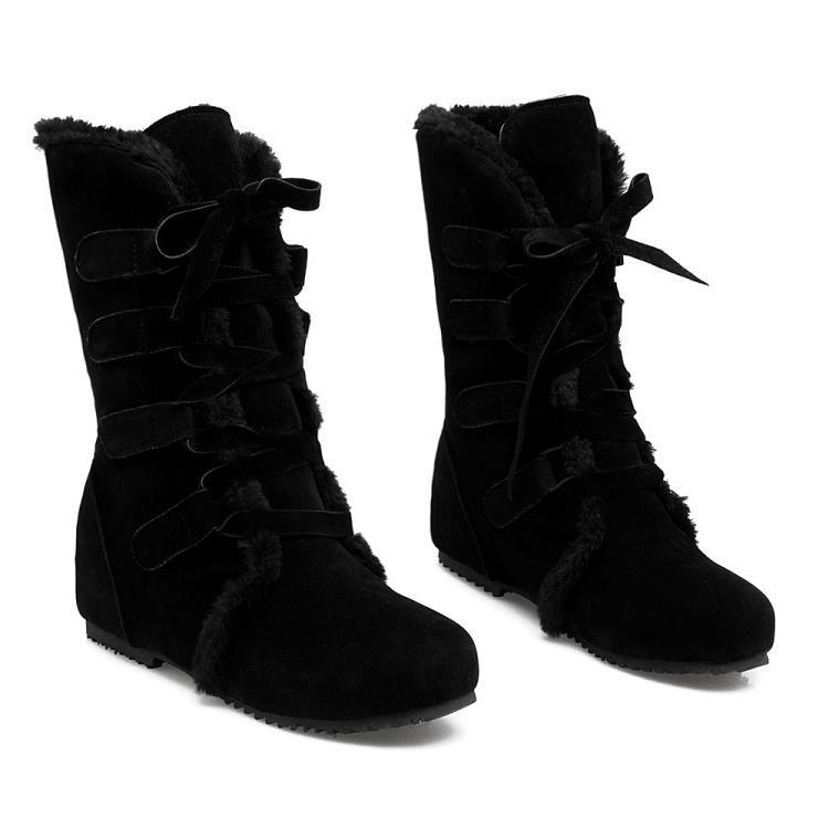 

Fashion Women s Boots Ankle New Trendy Winter Cotton Snow Boots with Flat Bottom Flat with Strap New High Quality Women Shoes 31 чорний