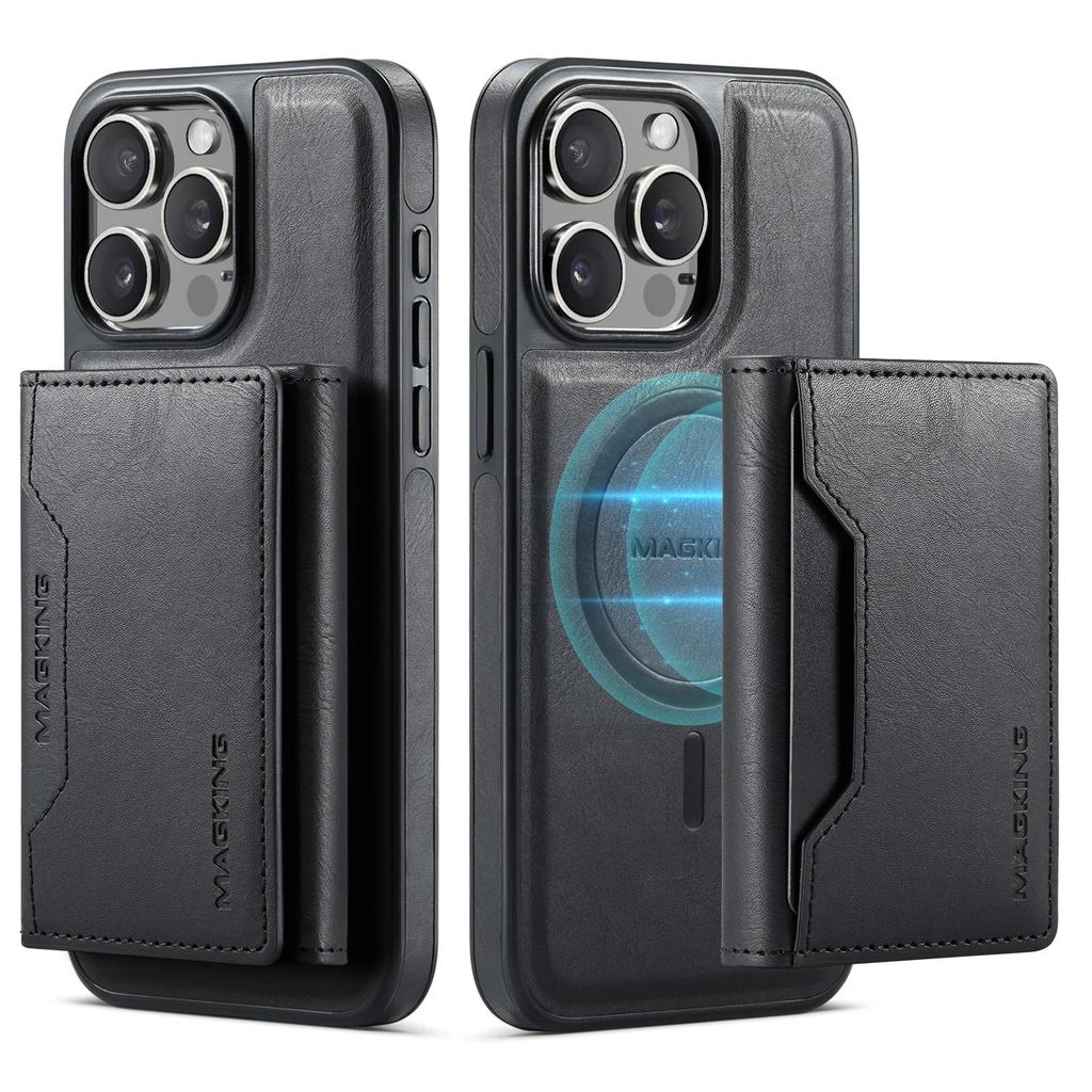 2 In 1 Detachable Magnetic Cards Solt Wallet Leather Case For iPhone 16 Pro Max 15 Plus 14 13 12 For Magsafe Wireless Charging