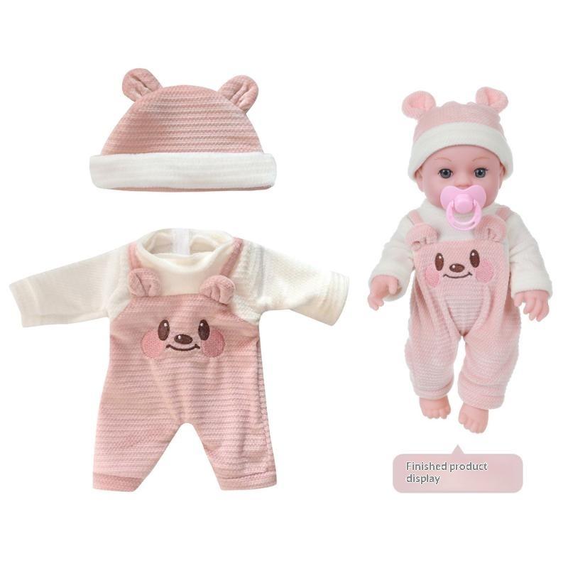 Til 12 tommer 30 cm babydukker Outfits Tøj Bæresele Tegneseriebjørn Vinter Pyjamas Jumpsuit Plys Tøj Tilbehør