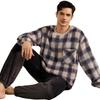 Higher Quality Thickened Warm Flannel Plus Size Men Pajamas Fall and Winter Nightwear Striped Sleepwear Homewear