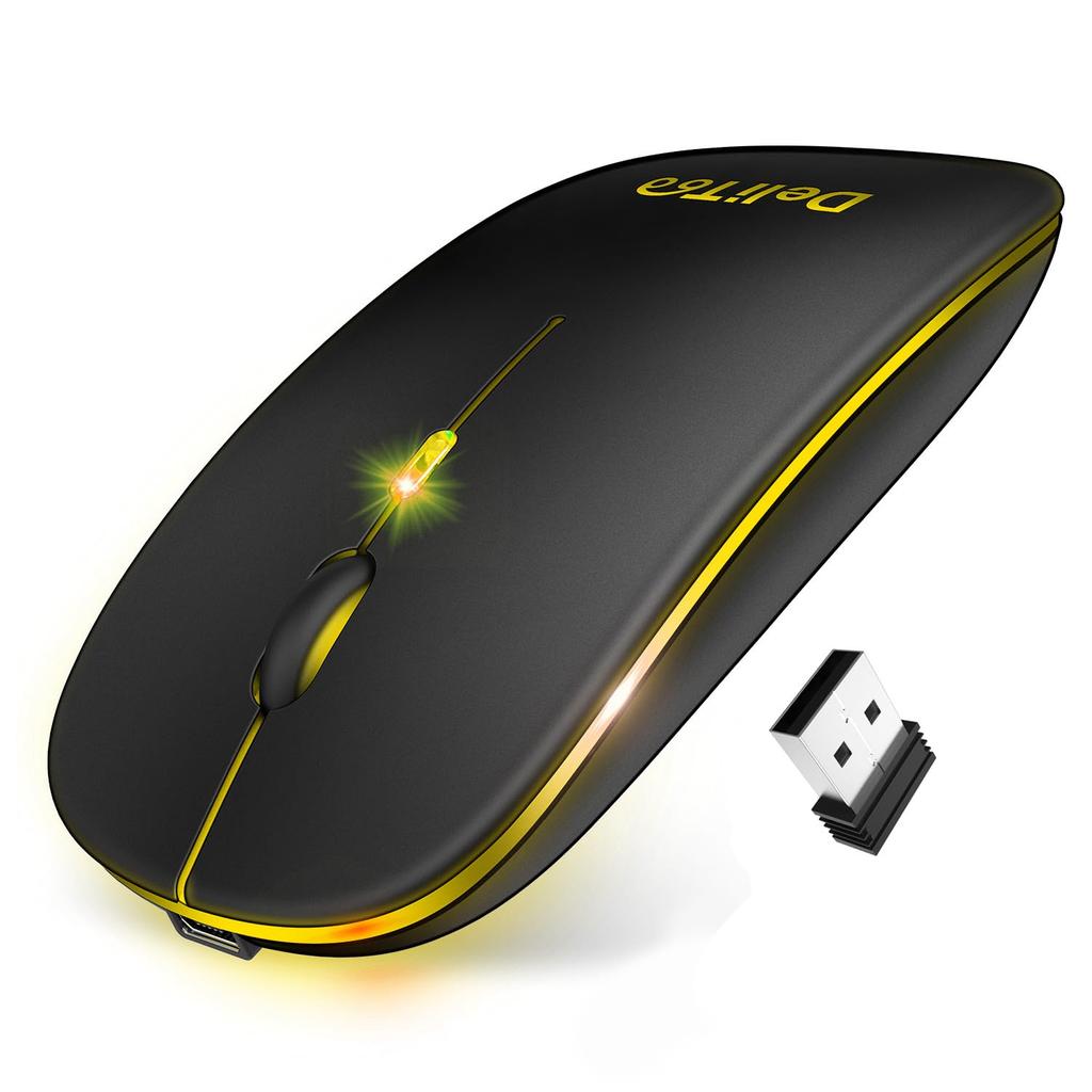 Wireless Mouse, Compact, Energy-Saving, Quiet Design, Durable, Portable, Optical, Silent, Scroll Wheel, Comfortable Fit, Rechargeable, Instruction