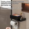 Toilettenpapierhalter mit Ablage und Schublade Wandmontierter Badezimmer-Organizer Rollenhalter Staubdichter Wischtuchspender für platzsparende Aufbewahrung
