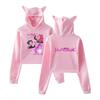 KPop Demon Hunters Hoodies Cosplay Costume 2025 Merch Hoodies Sweatshirt for Girls Cat Ear Crop Pullover Casual Clothes