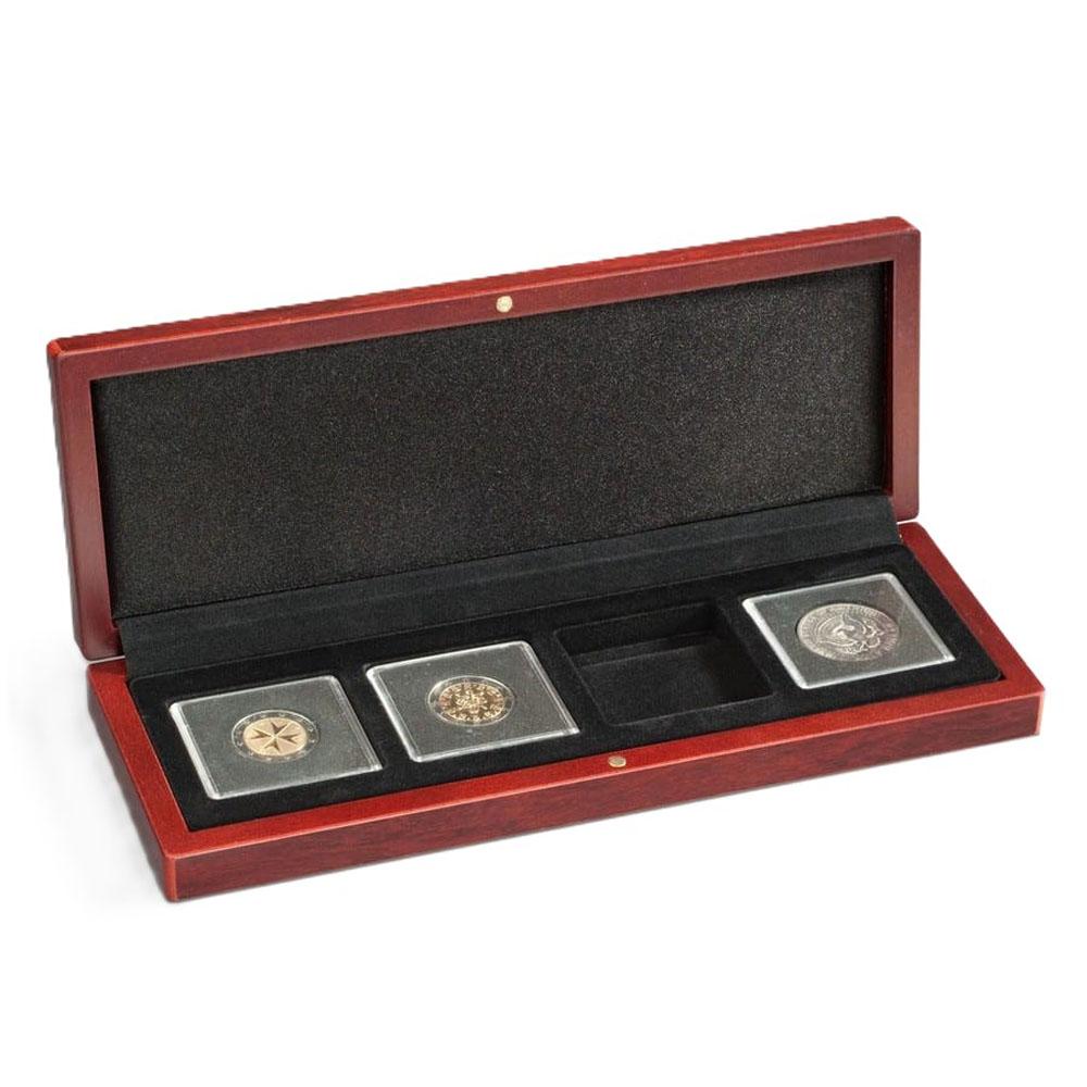 Leuchtturm Square-Spaced Volterra Coin Box (Black) (4 Coins)