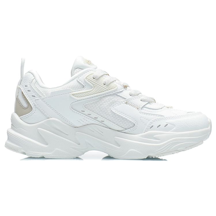 Li-Ning Shock Absorbing Non-Slip Durable Low-Top Running Shoes Women Sneakers Beige AGCR332-1