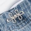 1-4 PZ Bottoni a Vita a Forma di Quadrifoglio Chiusura Regolabile Bottoni in Metallo-Stringitrici per Jeans Larghi Istantaneo Senza Cuciture per Pantaloni in Jeans