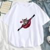 Moda Harajuku Calle de Verano ropa para mujer Camiseta con Estampado de Dibujos animados chica suave acogedora Casual linda manga corta Camisa Kawaii