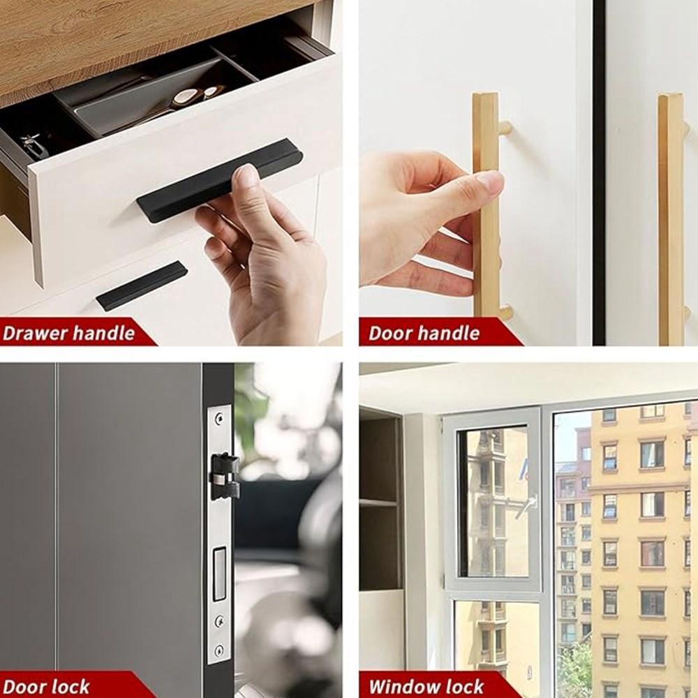 Aluminum Cabinet Hardware Jig Drill Guide for Accurate Installation of Door and Drawer Front Handles and Knobs Punch Locator