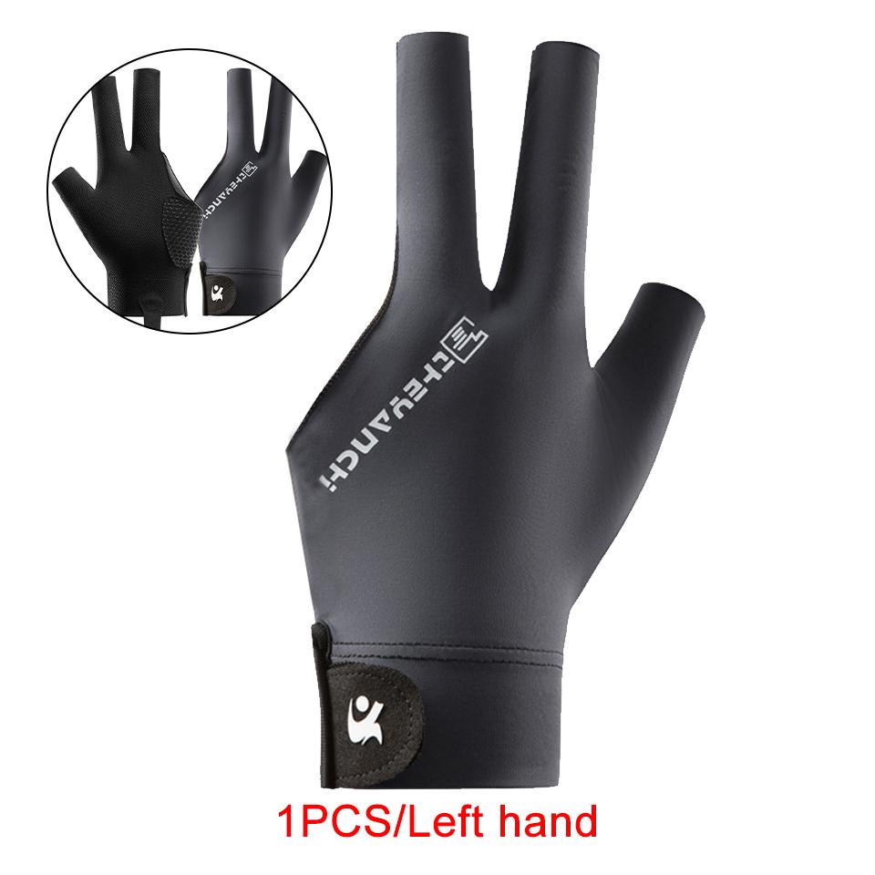 1Pcs Billiard Gloves Three Fingers Thin Breathable Mesh Surface Open-fingered Billiard Silicone Non-slip Gloves Men Women
