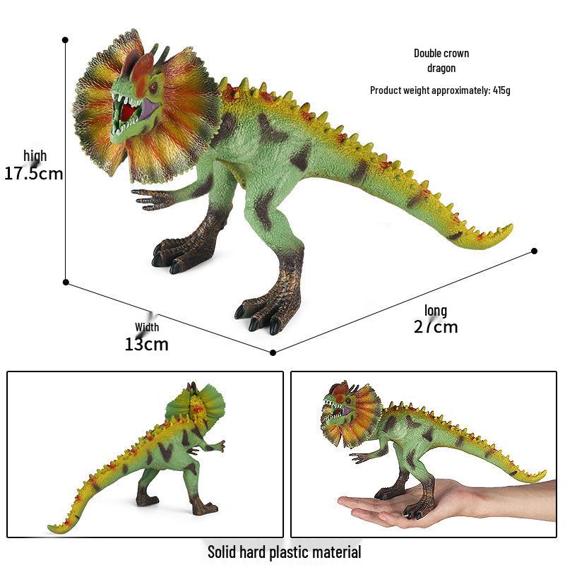 Jurassic Dinosaur Model Toy Set: Dilophosaurus, Spinosaurus & Triceratops for Boys