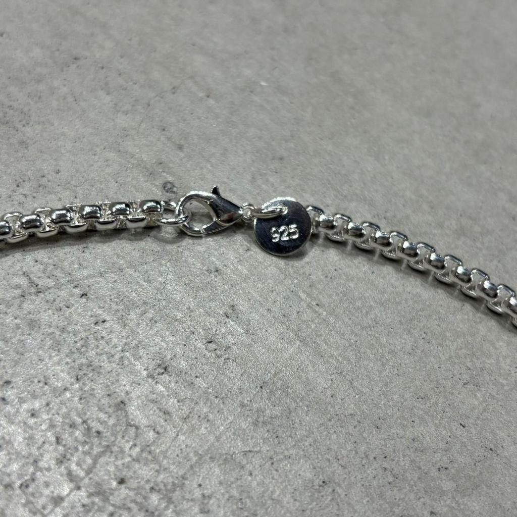 Used Vintage Silver 925 Simple Chain Necklace Rope