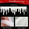 Polyester Xmas Snow Blanket for Xmas Holiday Decor Icicle Fringe Roof Decoration Christmas Fake Snow Blanket Christmas Decor