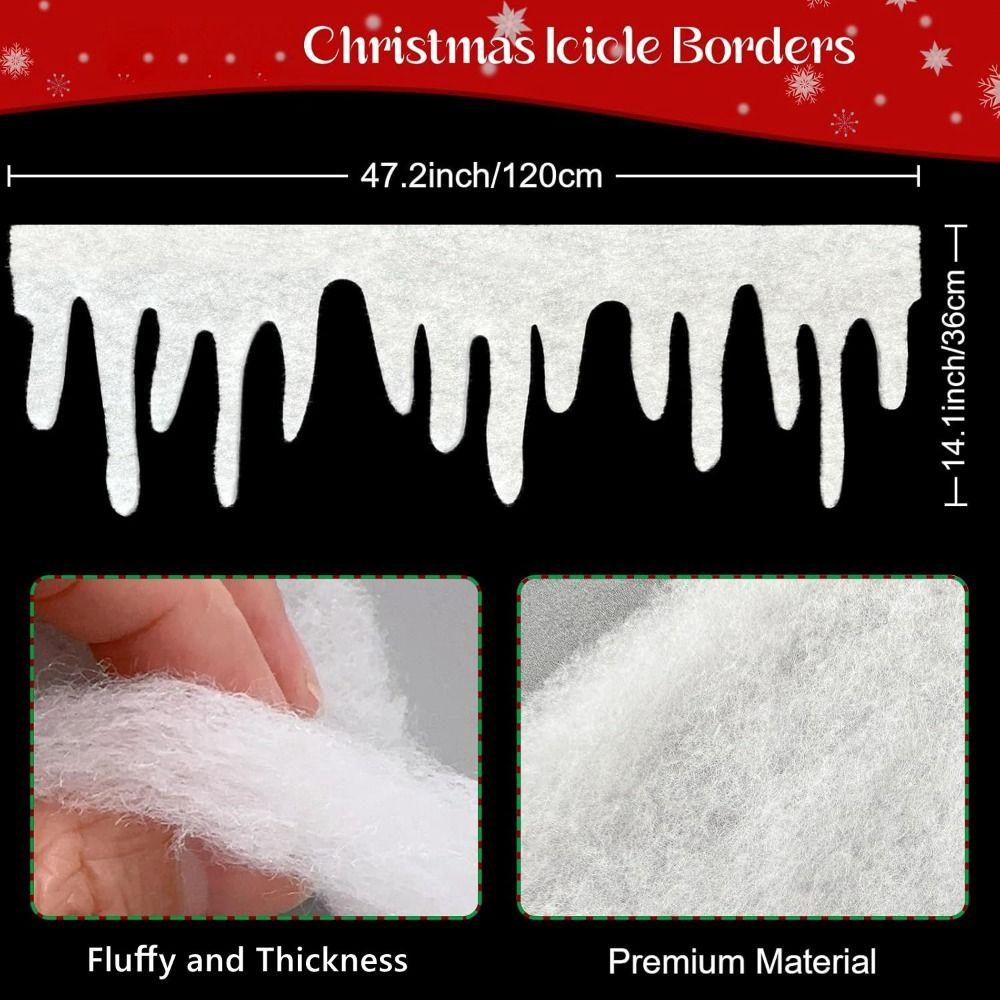 Polyester Xmas Snow Blanket for Xmas Holiday Decor Icicle Fringe Roof Decoration Christmas Fake Snow Blanket Christmas Decor