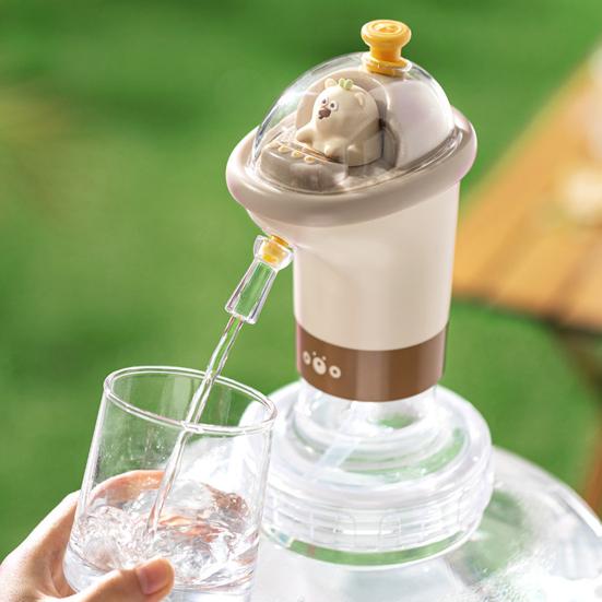 

Yousheng Portable Small Water Pump Cartoon Shape Food Grade BPA Free Leak Resistant Rechargeable Universal Kids Water Dispensing Pump жёлтый