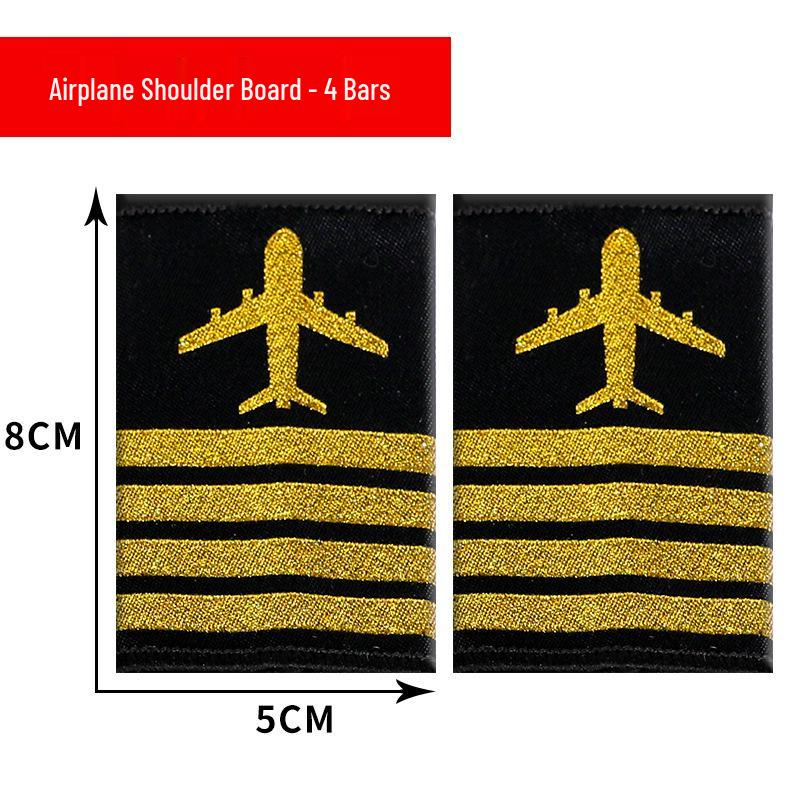 Aviation Epaulettes: Pilot, Captain, Flight Attendant & Trainee Styles with Bullion Wire Ribbon