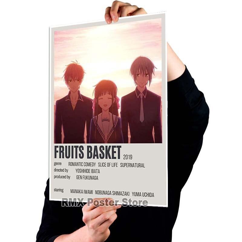 Imprimare HD Anime Coș cu fructe Postere hârtie acoperită albă Poster de pictură Wall Art Decor Living Room Home Bar Decor Imagini