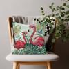 Leaf Flamingo Pillow Case Plush Fabric Soft Double Sided Print Sofa Cushion Cover Throw Pillow Covers