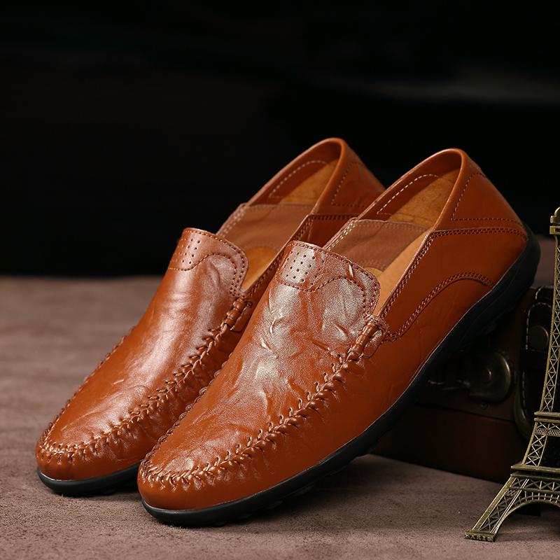 Mokkasiner for menn Loafer Kjøring Gommino Comfort Flats Uformelle Slip-ons Skinnsko i plussstørrelse for menn Over Size