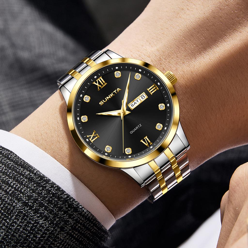 LIGE Luxury Brand Man Watch Waterproof Luminous Date Week Men's Quartz Wristwatch Stainless Steel Fashion Sports Men Watches
