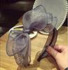 Women High End Headdress Shiny Crystals Bowknot Headbands Solid Ladies Elegant Mesh Hairbands Knot Teen Girls Bow Hair Band