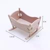 1:12 Dollhouse Miniature Wooden Baby Cardle Bed Pretend Play Furniture Decoration For Kids