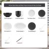 Stone Pattern Black & White Ceramic Dinnerware Set