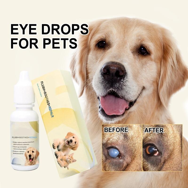 Lava-Olhos para Animais de Estimação Colírio Eficaz Remoção de Manchas de Lágrimas Colírio Remove Detritos Eye-Clear Frasco de 20ml Suprimento para Animais