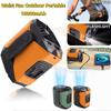Ventilatore Portatile da Vita 10000mAh con Power Bank Illuminazione LED Ventilatore da Collo Sospeso 5 Velocità Flusso d'Aria Forte Ventilatore di Raffreddamento per Lavoro all'Aperto