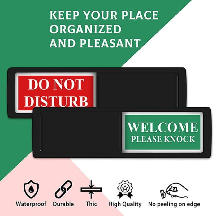 Do Not Disturb Vacant In Use Door Sign Privacy Slider for Home and Office Use