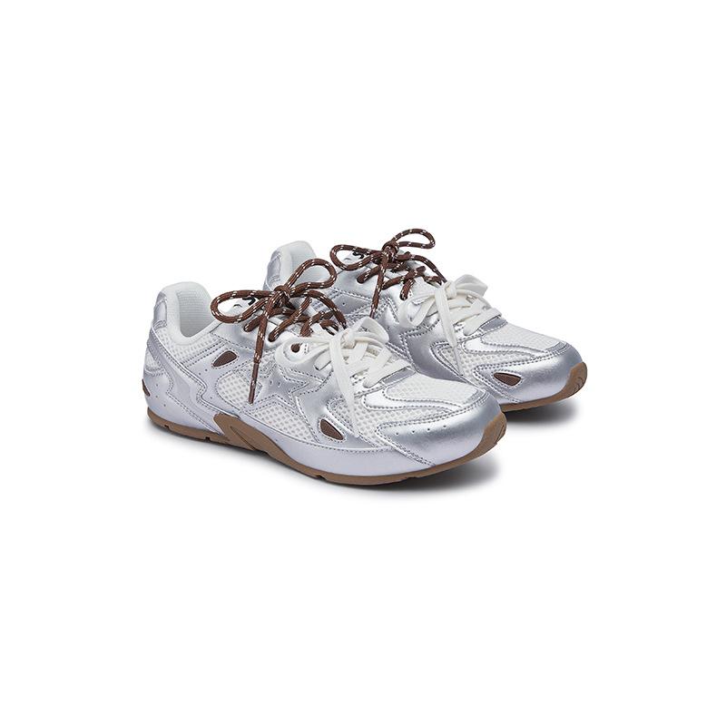 

[Fanfna] Women s inner height-increasing German training shoes 2025 summer new women s thin-soled ballet shoes casual shoes women s shoes 40 серебряный