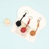 Korean Style PU Leather Hand-woven Ball Bag Pendant & Phone Charm - Autumn/Winter Collection
