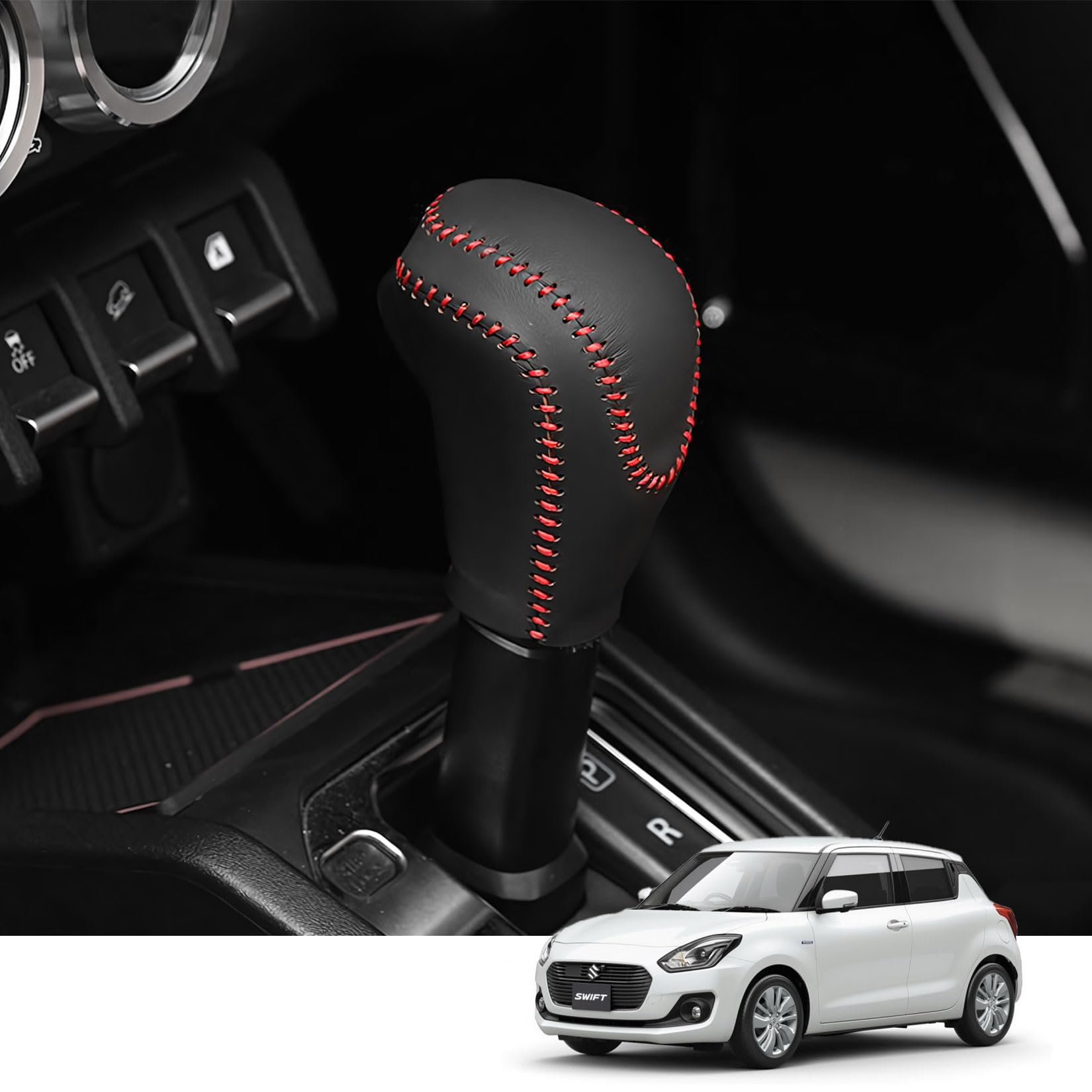 

Suzuki Sierra Автоматическая Кожаная Ручка Переключения Передач Рычаг Переключения и Головка Селектора Разработаны для АТ Защищают от Царапин и Индивидуальный Комплект