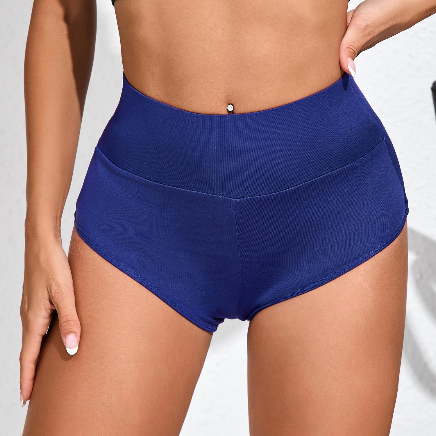 

Женские спортивные шорты с высокой талией для йоги, персиковые ягодицы, облегающие, для бега XXL синий