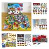 Christmas Countdown Calendar Car Blind Box 24 Days Alloy Fire Engine Set Toy