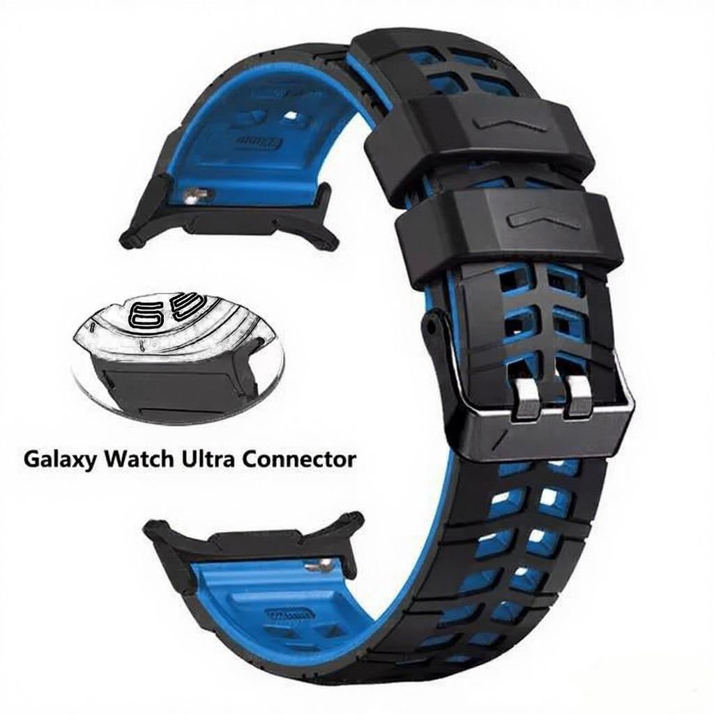 

Ремешок для Samsung Galaxy Watch Ultra Дышащий двухцветный силиконовый ремешок для часов Аксессуар для замены смарт-часов Выбор подарка Galaxy Watch Ultra