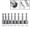 1ks 6-13mm Rázový nástrčný magnetický šroubovák na matice 1/4" šestihranná stopka Power maticový šroubovák Vrták Ruční nástroje 6/7/8/9/10/11/12/13mm