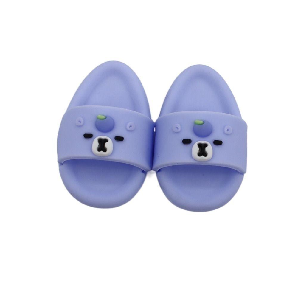 

Hand-made Capybara Slippers Dolls Accessories Doll Shoes New Mini Slippers 1/6 Point Doll S синій