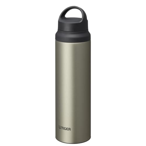 Tiger Thermos (TIGER) Tiger Water Bottle 800ml with Handle Lightweight Stainless Steel Bottle Outdoor Office Titanium Ore (Stainless Steel) MCZ-S080XZ