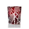 GREEM MARKET Wooden Box Included Craft Cut Glass Gift Present Glasswork Kiriko Glass Kikutsunagi Cup