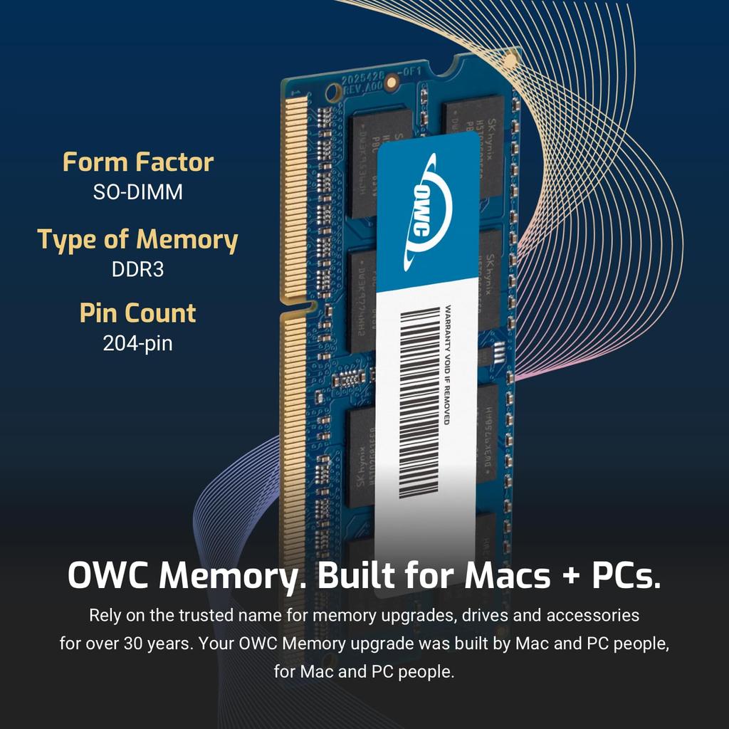 OWC 8GB PC3-12800 DDR3L 1600MHz SO-DIMM 204-pin CL11 Speicher-Upgrade-Kit für iMac/Mac Mini/MacBook Pro, 8GB (4GB-Modul) (2 x 4 GB)