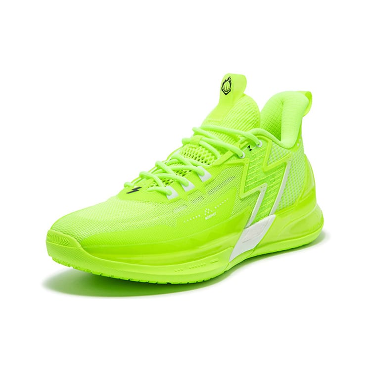 361 BIG3 4.0 PRO Tlumení Protiskluzové Odolné proti oděru Nízké Basketbalové boty Pánské Neonově žlutá 672321106F-4