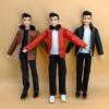 11-inch 30cm Realistic Jointed Prince Suit: Leather Jacket & Pants Set