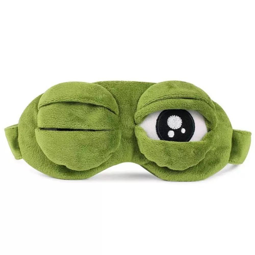 Green Big Eyes Plush Sleep Mask Cartoon Plush Sleeping Eye Cover Lovely 3D Eye Mask  Dream Night