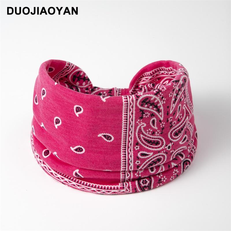 Paisley Knot Elastic Yoga Headband – European & American Style