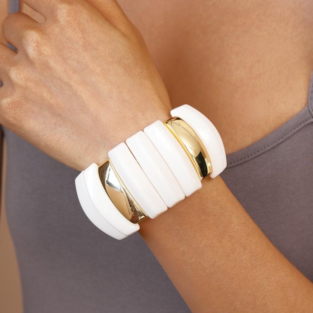 Wide Acrylic Bangle Bohemian Wide Chunky Bangles Unique Retro Hand Ring  Women